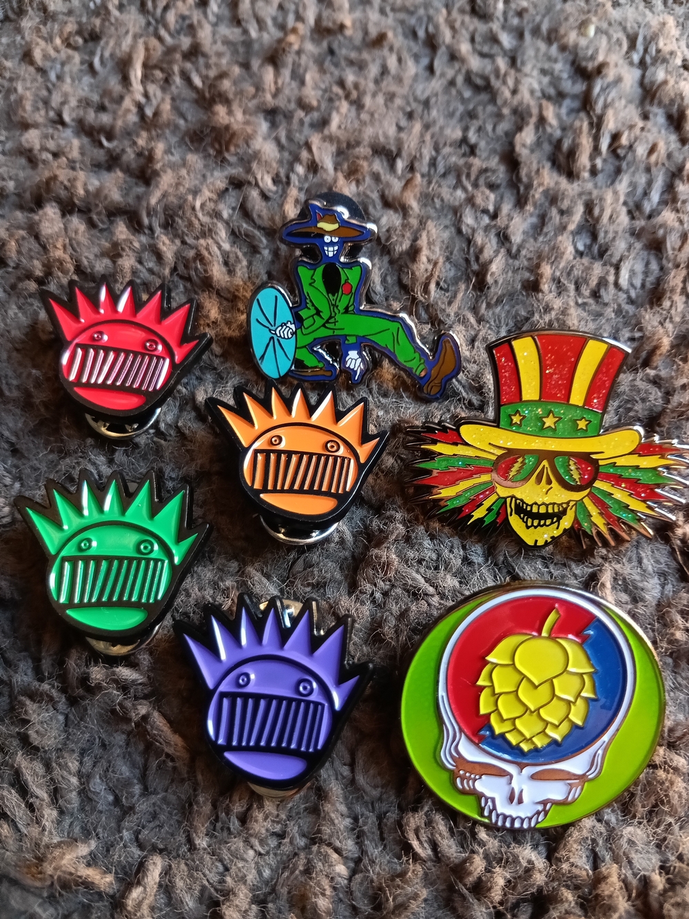 Grateful Dead/Ween Boognish Pin Collection Of 7